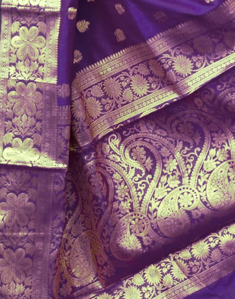 Premium Banarasi Silk Saree with Rich Golden Zari Work