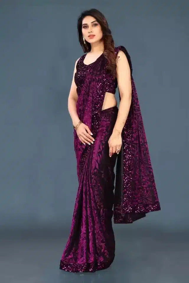Elegant Lycra Designer Saree for Women – Party & Evening Wear