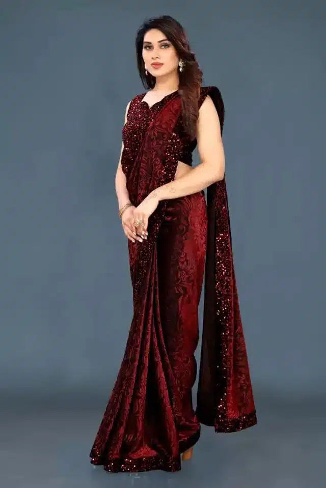 Elegant Lycra Designer Saree for Women – Party & Evening Wear