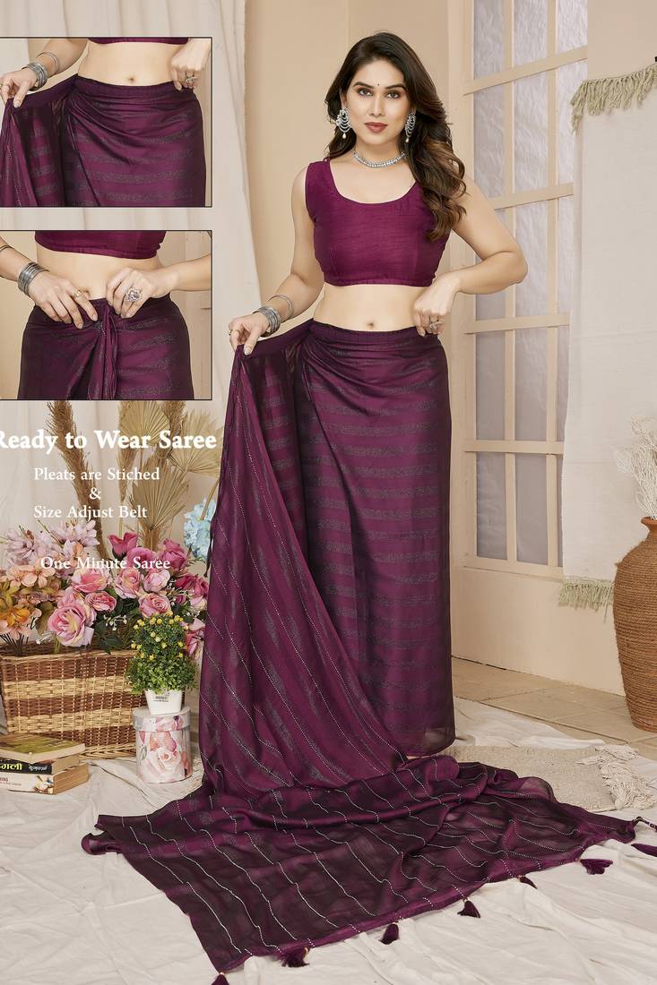 Ready-to-Wear Bollywood Style Saree – Effortless Glam in Minutes