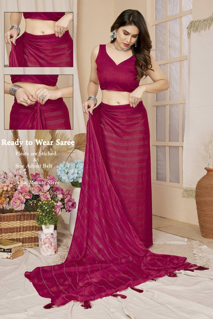 Ready-to-Wear Bollywood Style Saree – Effortless Glam in Minutes